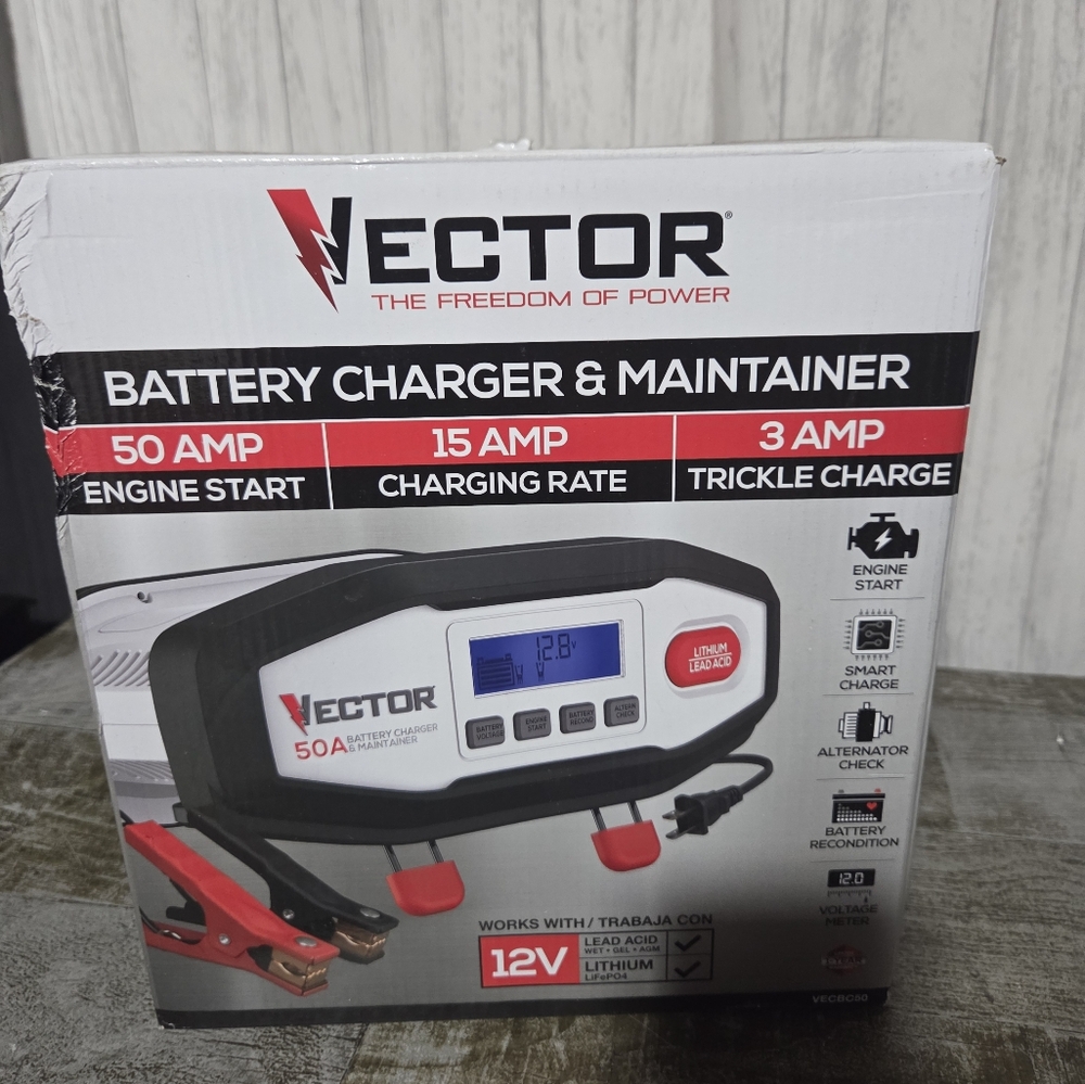 VECTOR 50 Amp Battery Charger/Maintainer